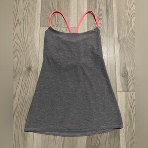 Lululemon Dancing Warrior Tank Gray/Grapefruit Pink Size 4